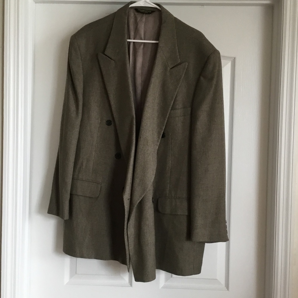 American Trend Wool Elegant Tan Blazer Jacket Size 52L